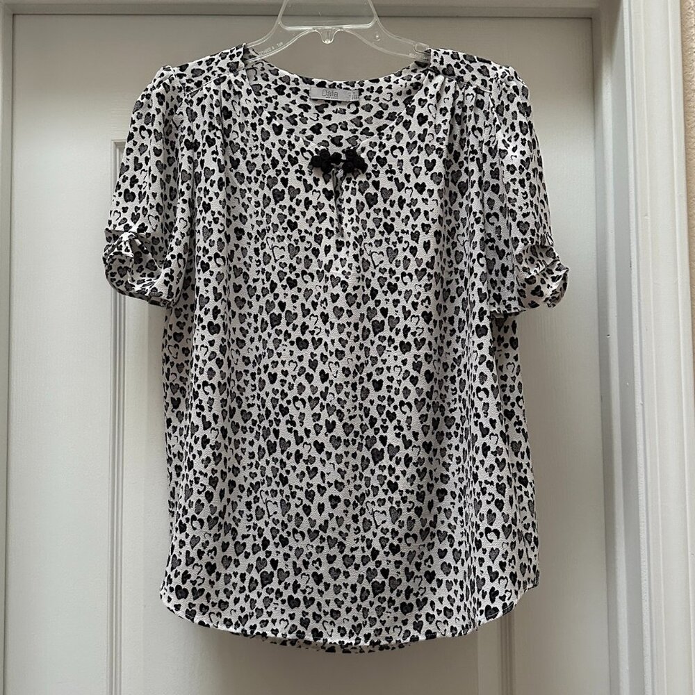 Dalia heart print blouse